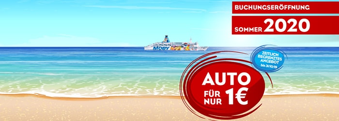 Sardinien, Korsika & Sizilien: Autoticket ab nur 1€